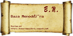Baza Menodóra névjegykártya